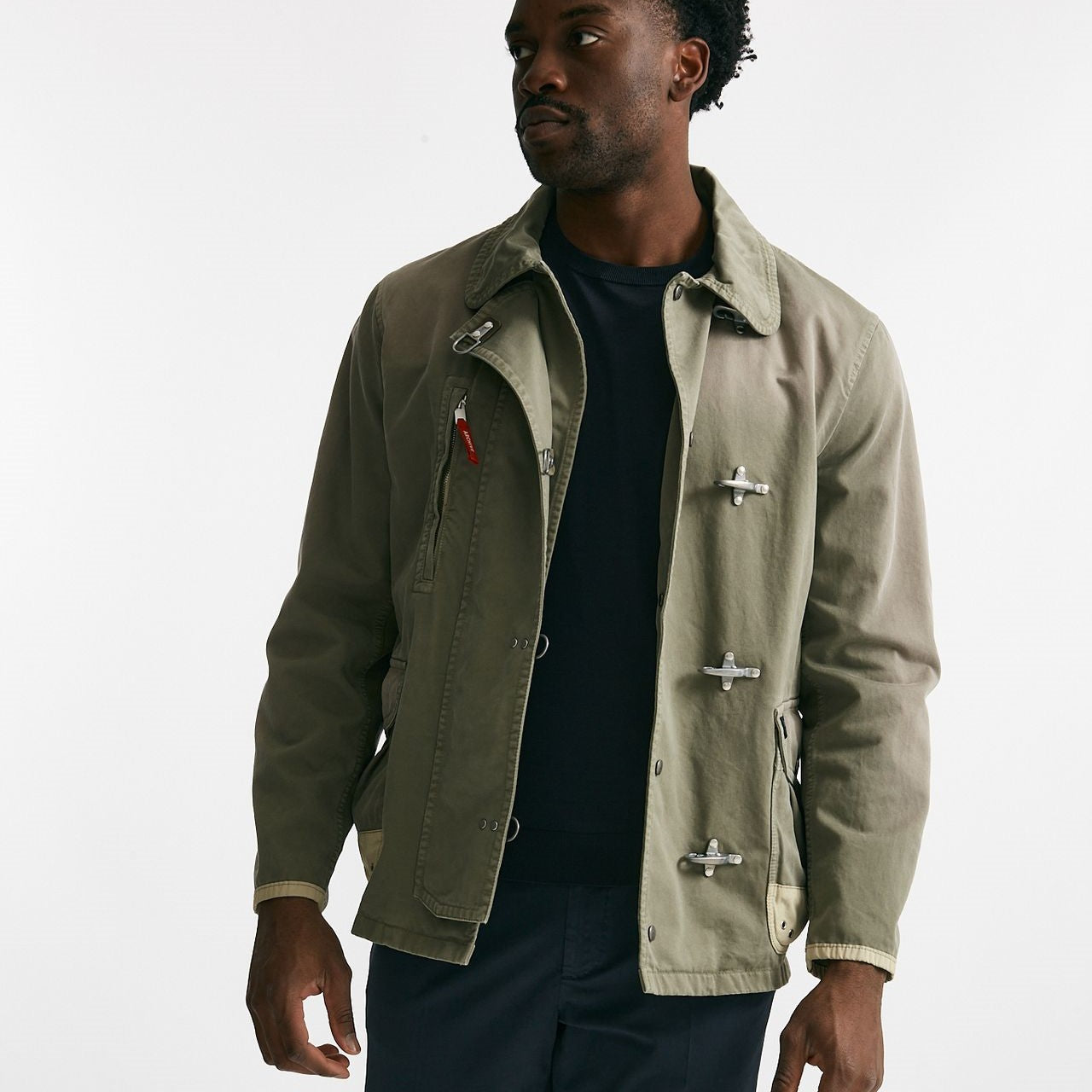 giubbino in cotone canvas lavato  verde men Fay - 11