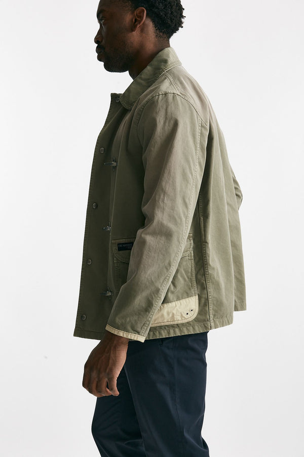 giubbino in cotone canvas lavato  verde men Fay