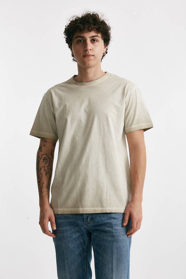 t-shirt in cotone beige old men Grifoni