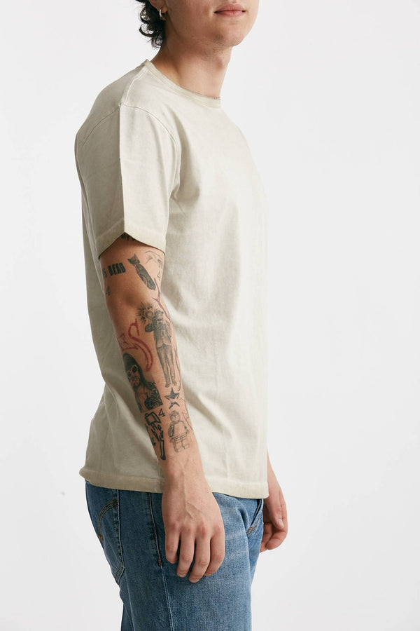 t-shirt in cotone beige old men Grifoni