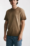 t-shirt in cotone cammello old men Grifoni - 3