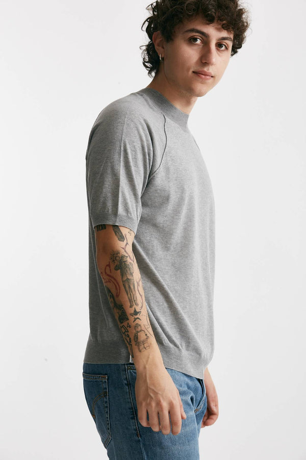 t-shirt in maglia cotone grigio men Grifoni