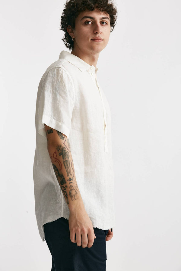 camicia in lino bianco men Grifoni