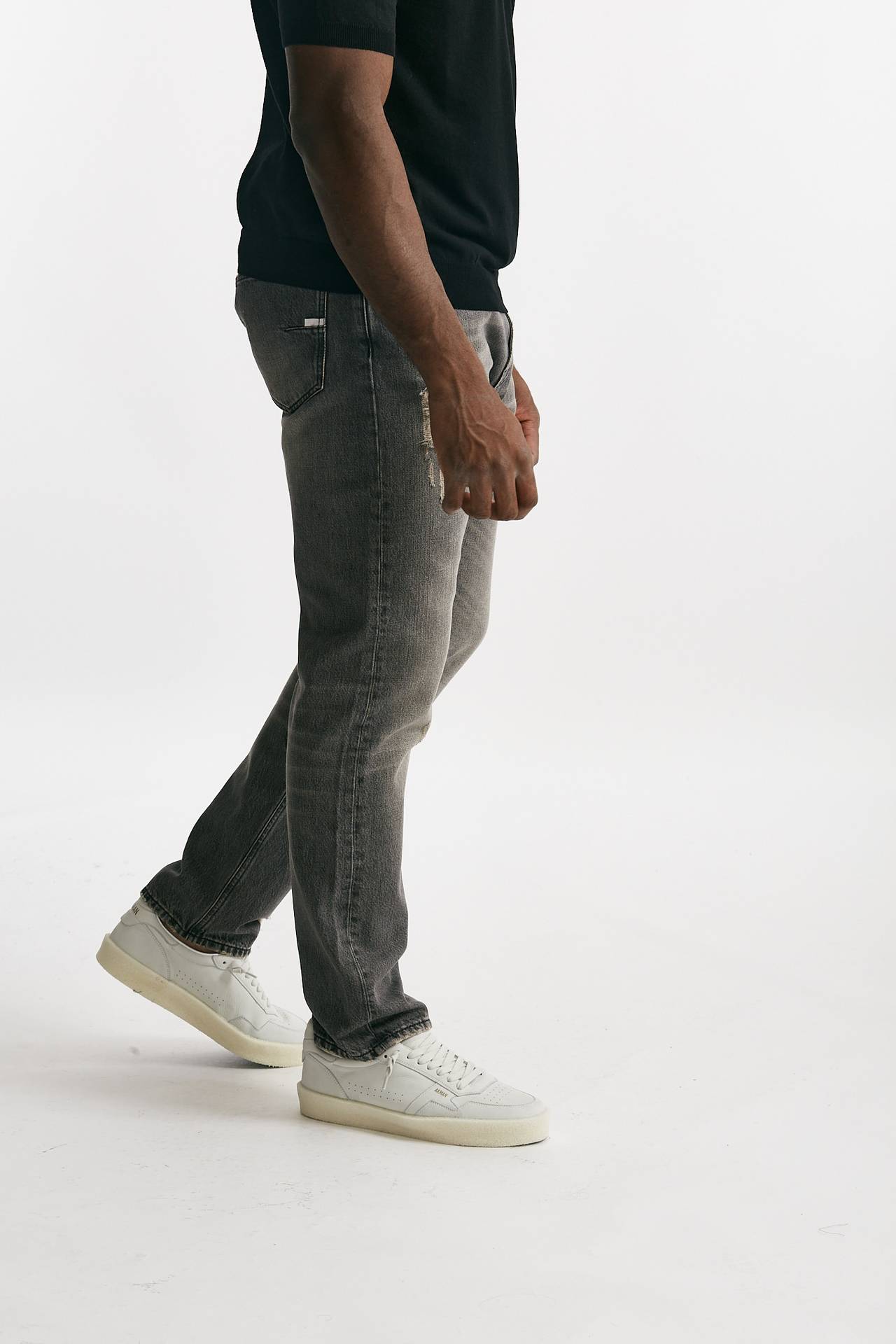 jeans arrow cotone grigio fermo stone washed men Grifoni - 4