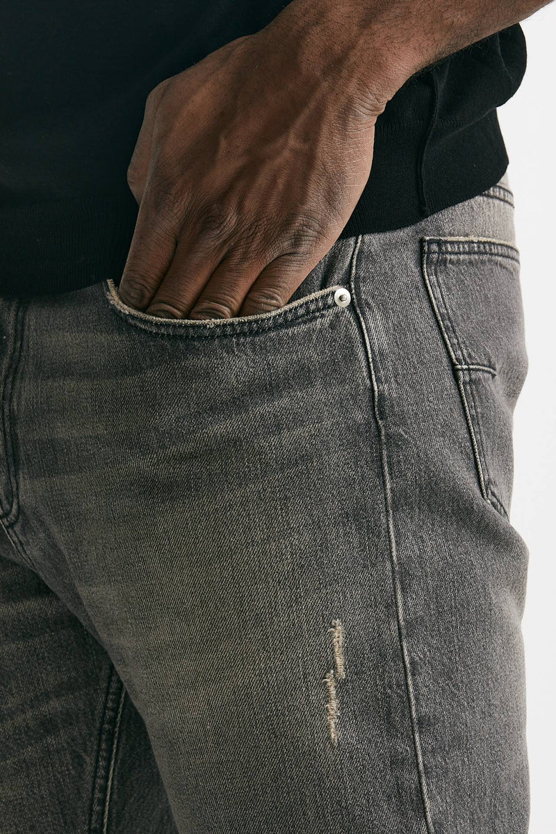 jeans arrow cotone grigio fermo stone washed men Grifoni - 6