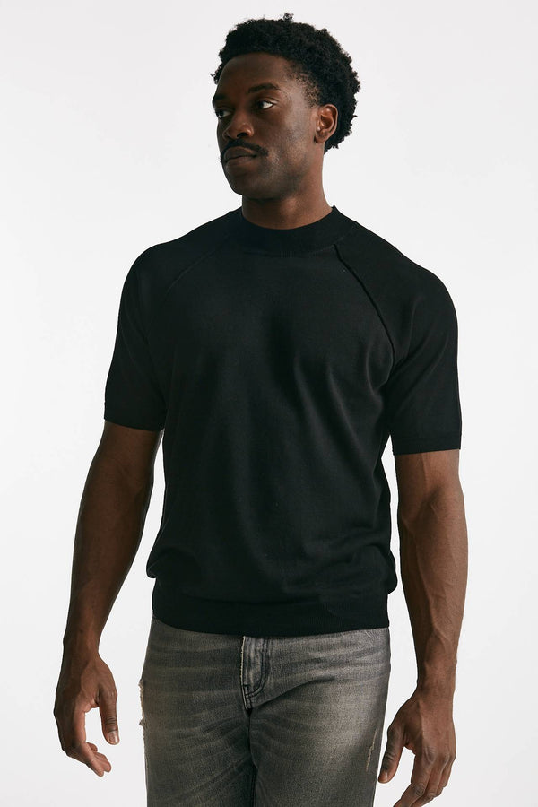 t-shirt in maglia cotone nero men Grifoni