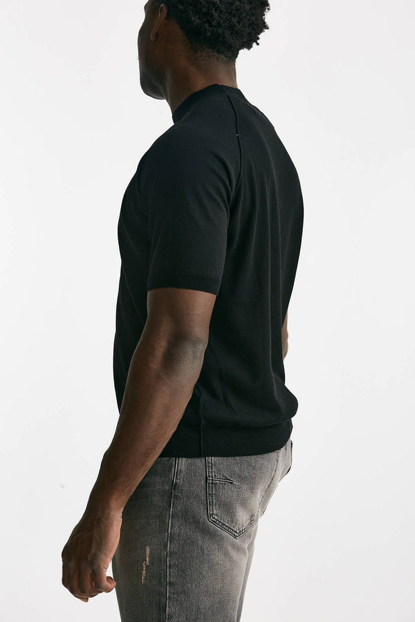 t-shirt in maglia cotone nero men Grifoni