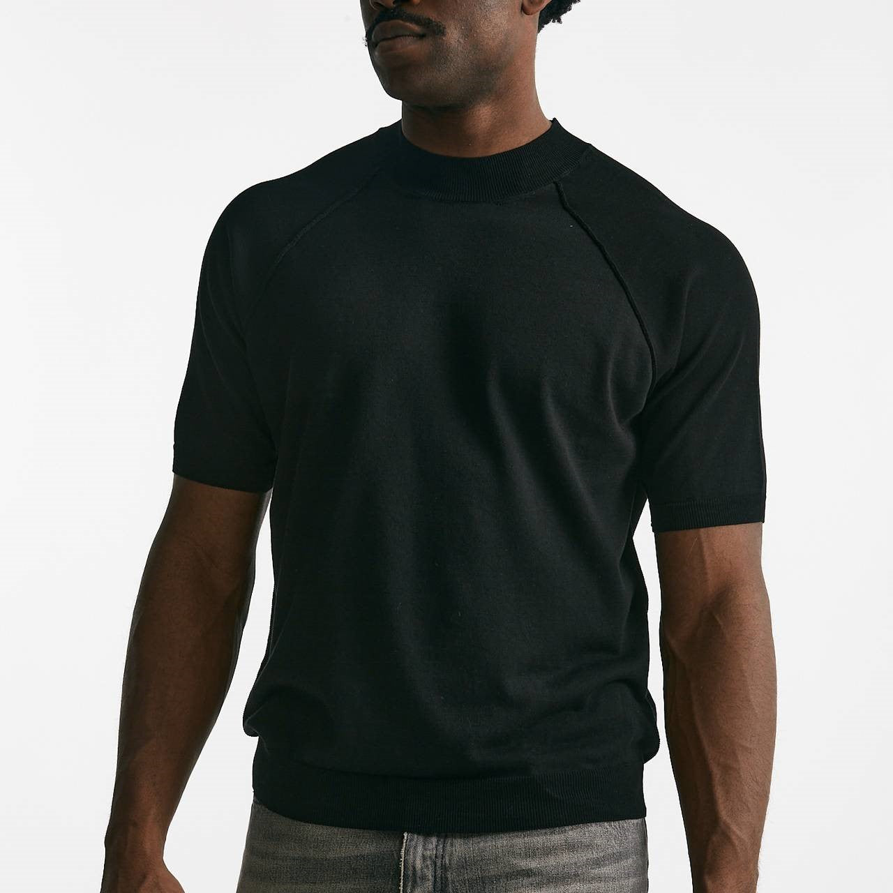 t-shirt in maglia cotone nero men Grifoni - 6