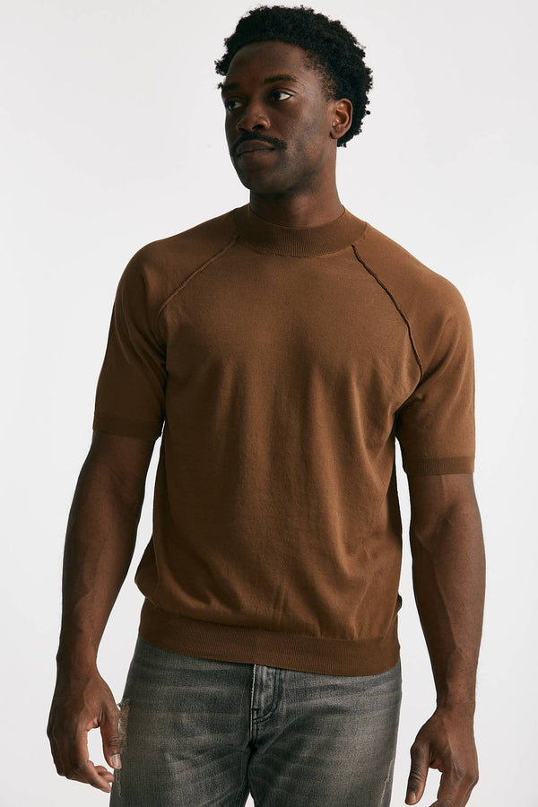 t-shirt in maglia cotone cammello men Grifoni