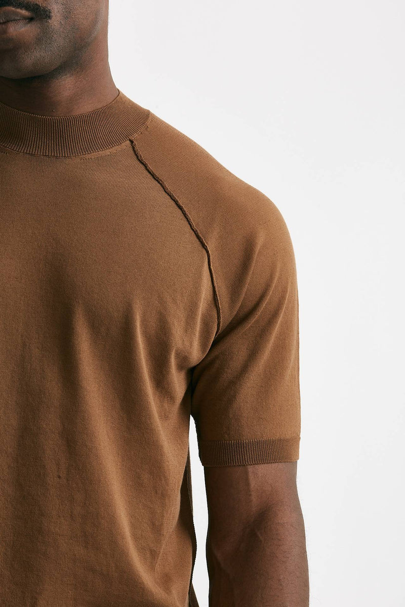 t-shirt in maglia cotone cammello men Grifoni - 5
