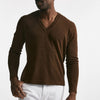 maglia scollo v in lino e cotone tabacco men Grifoni - 7
