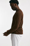 maglia scollo v in lino e cotone tabacco men Grifoni - 2