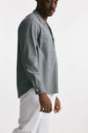 overshirt in misto lana stretch grigio men Grifoni - 4