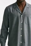 overshirt in misto lana stretch grigio men Grifoni - 6