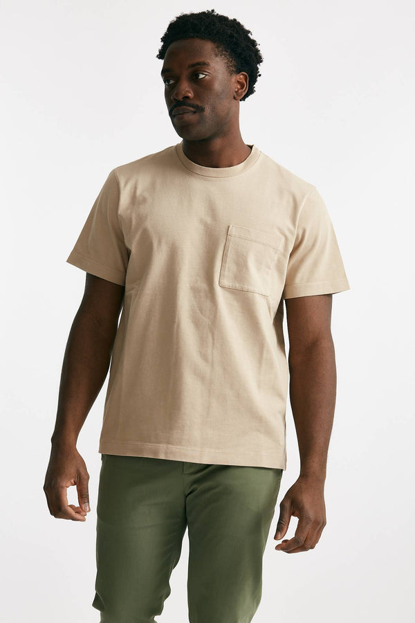 t-shirt in cotone “doppio” beige men Grifoni
