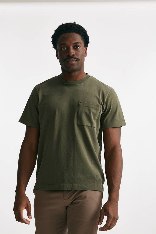 t-shirt in cotone “doppio” verde militare men Grifoni