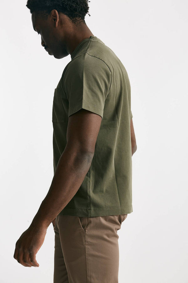 t-shirt in cotone “doppio” verde militare men Grifoni