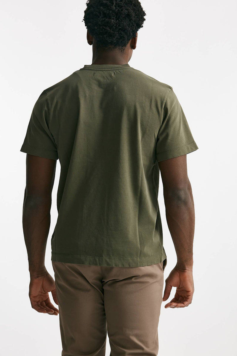 t-shirt in cotone “doppio” verde militare men Grifoni - 3