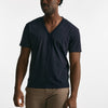 t-shirt scollo a v in cotone blu men Grifoni - 6