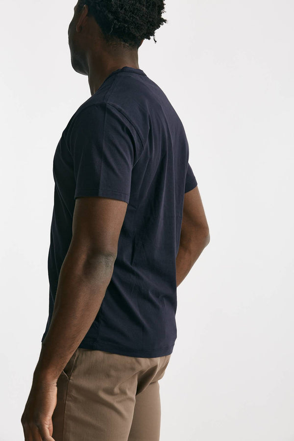 t-shirt scollo a v in cotone blu men Grifoni