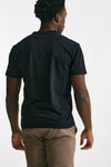 t-shirt scollo a v in cotone nero men Grifoni - 3