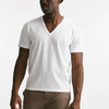 t-shirt scollo a v in cotone bianco men Grifoni - 6
