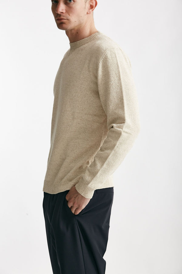 maglia in cotone lino e e poliestere beige men Grifoni