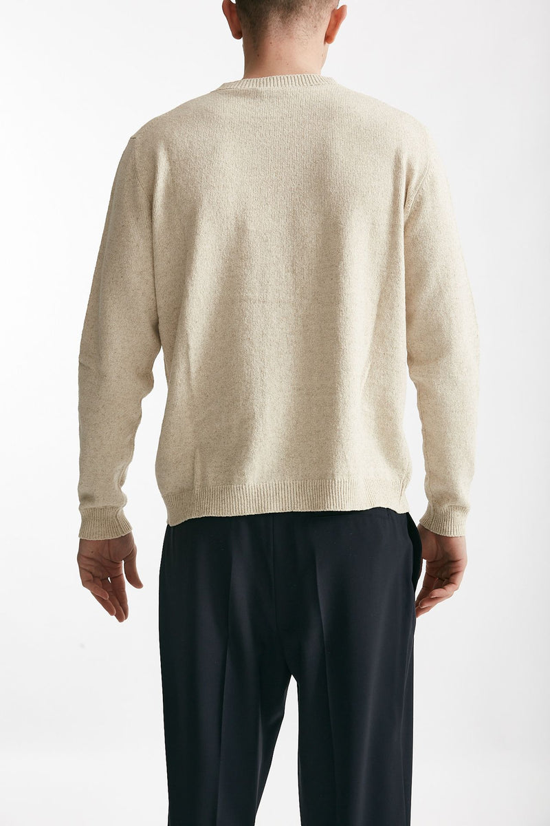 maglia in cotone lino e e poliestere beige men Grifoni - 3