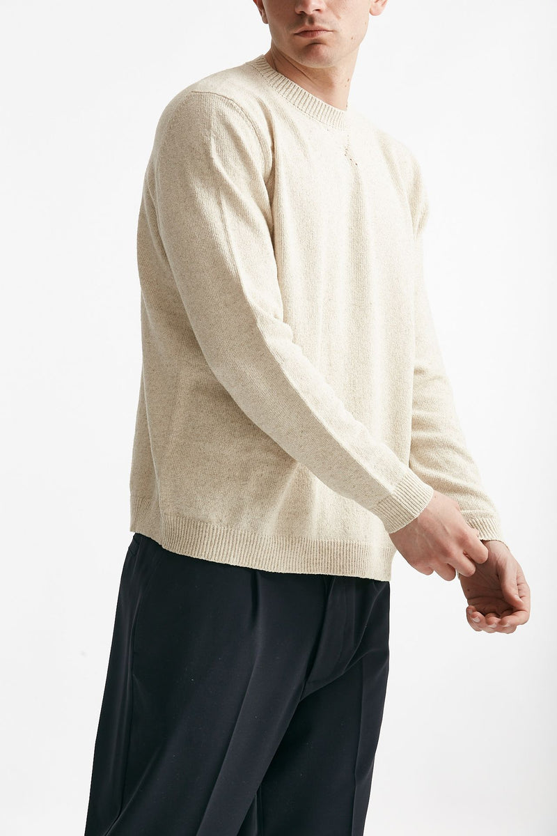 maglia in cotone lino e e poliestere beige men Grifoni - 4