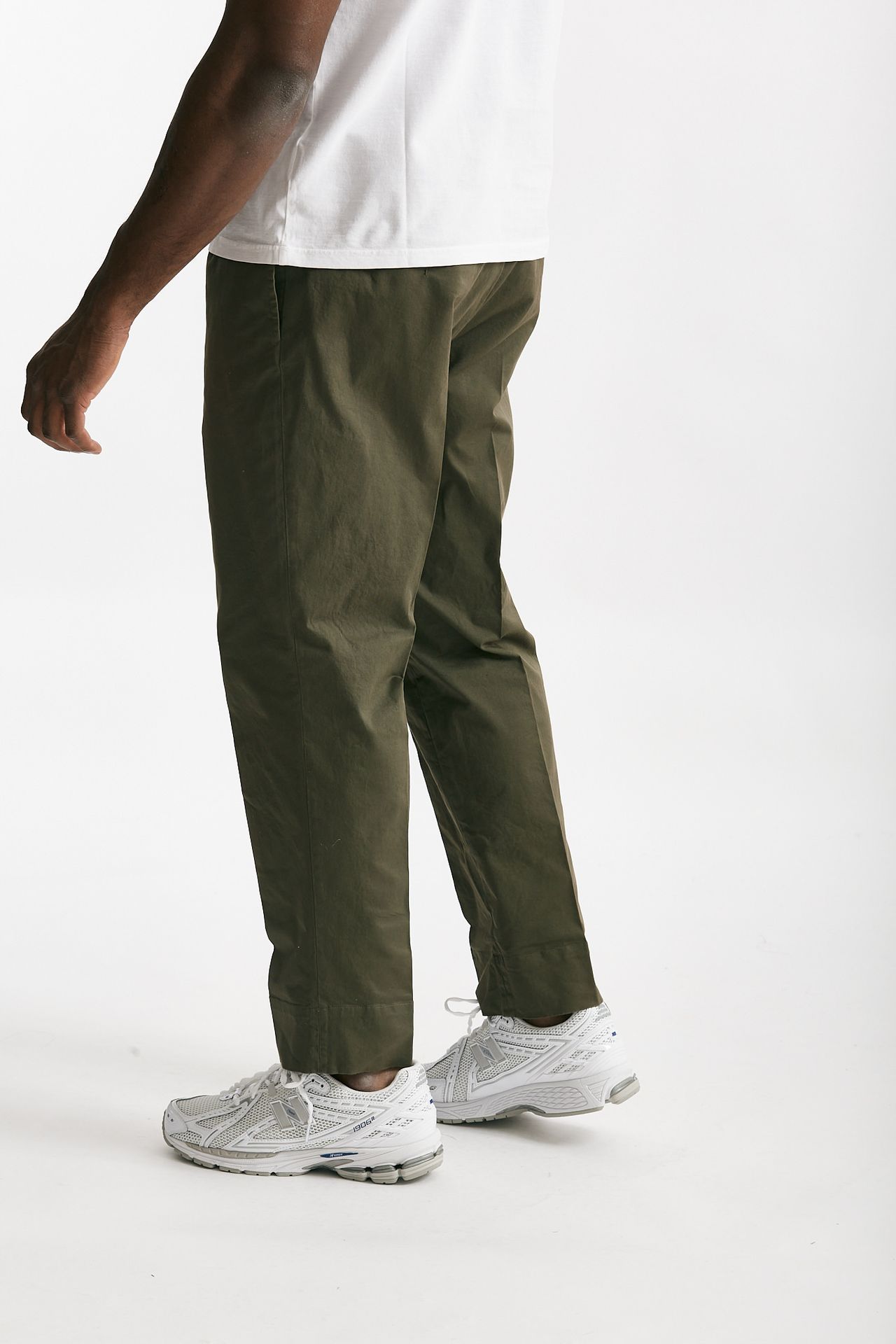 pantalone in cotone stretch verde militare men Grifoni - 2