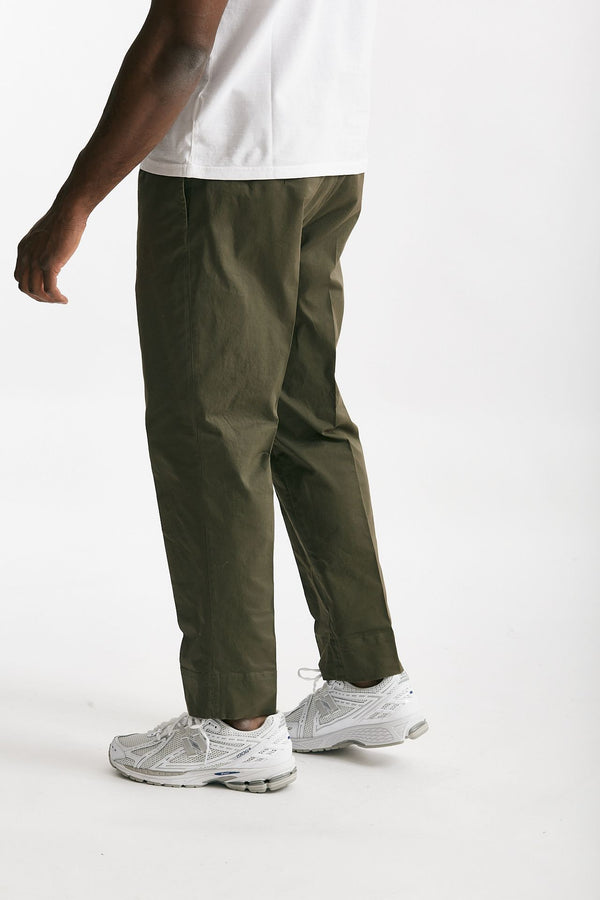 pantalone in cotone stretch verde militare men Grifoni