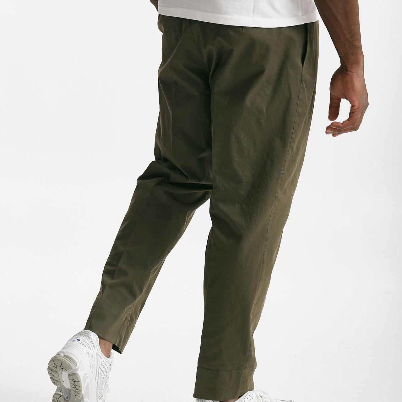 pantalone in cotone stretch verde militare men Grifoni - 8