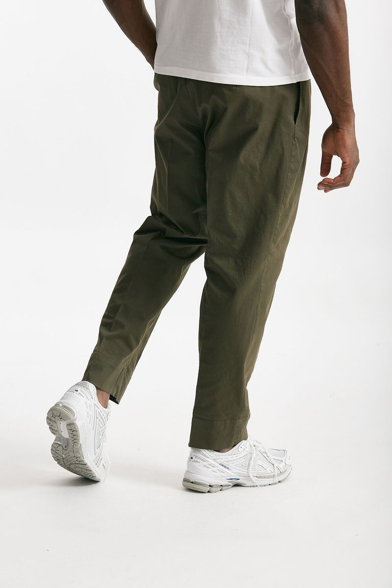 pantalone in cotone stretch verde militare men Grifoni - 3
