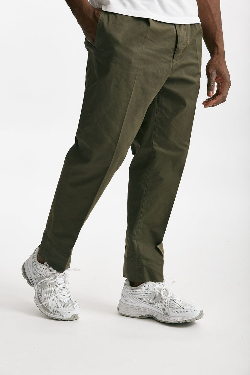 pantalone in cotone stretch verde militare men Grifoni - 4
