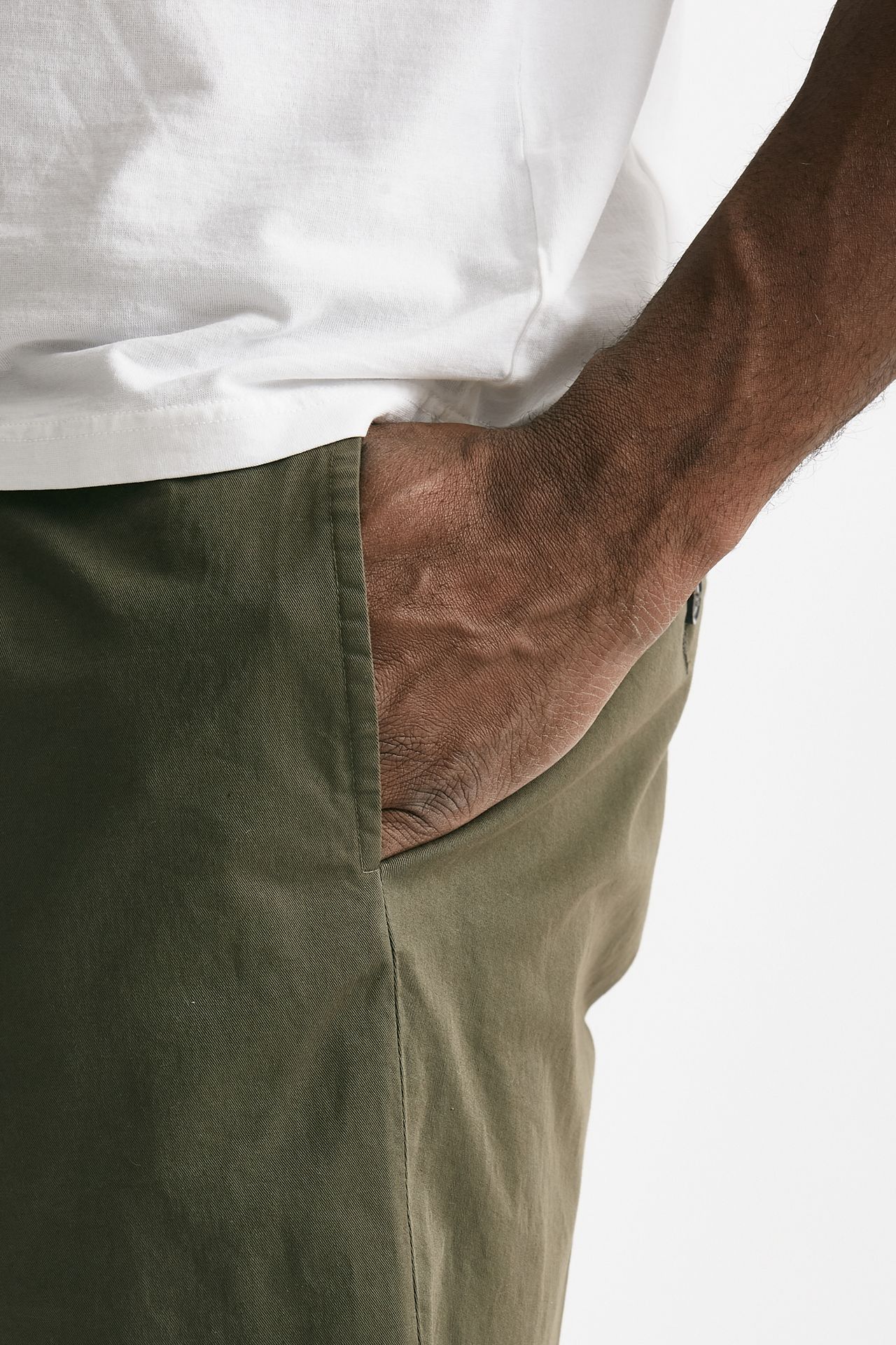 pantalone in cotone stretch verde militare men Grifoni - 6