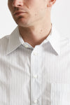 camicia in cotone bianco rigato grigio men Grifoni - 5