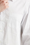camicia in cotone bianco rigato grigio men Grifoni - 6