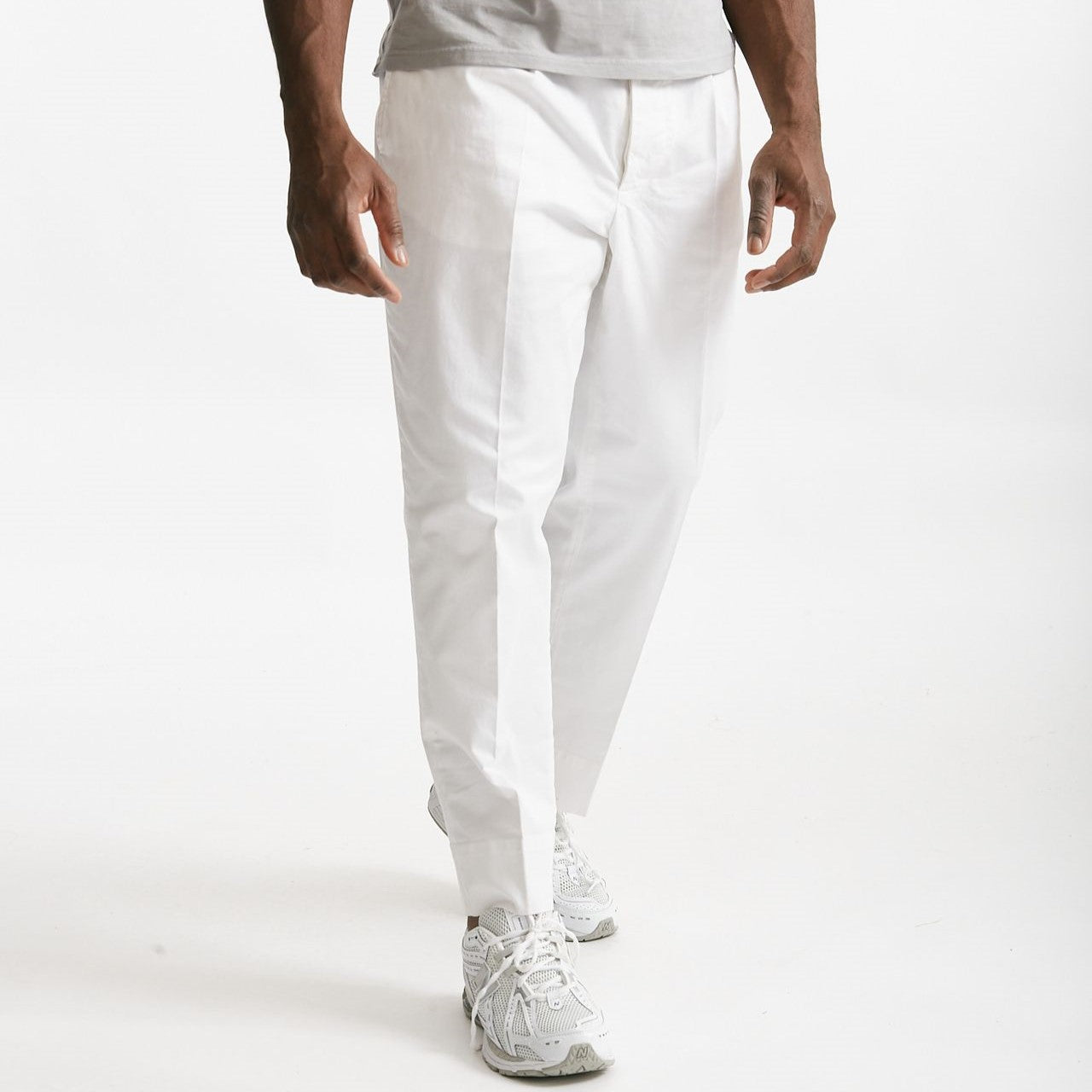 pantalone in cotone stretch bianco men Grifoni - 8