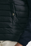 smanicato in micro piuma e jersey di cotone blu men Herno - 6