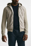 giubbino ibrido micro piuma e jersey di cotone grigio chiaro men Herno - 1