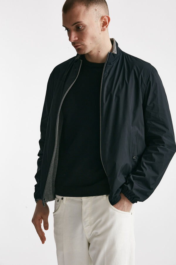 bomber in nylon reversibile blu/grigio men Herno