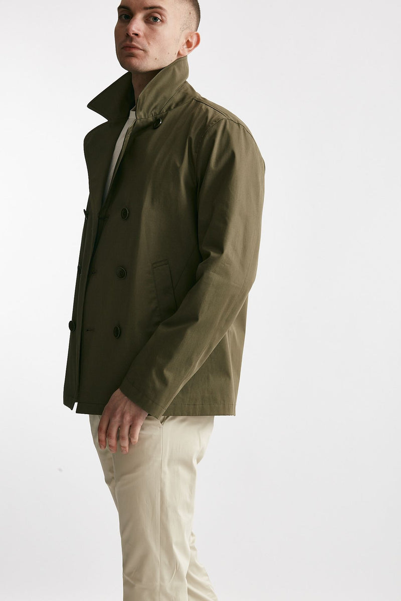 trench corto in cotone verde men Herno - 2