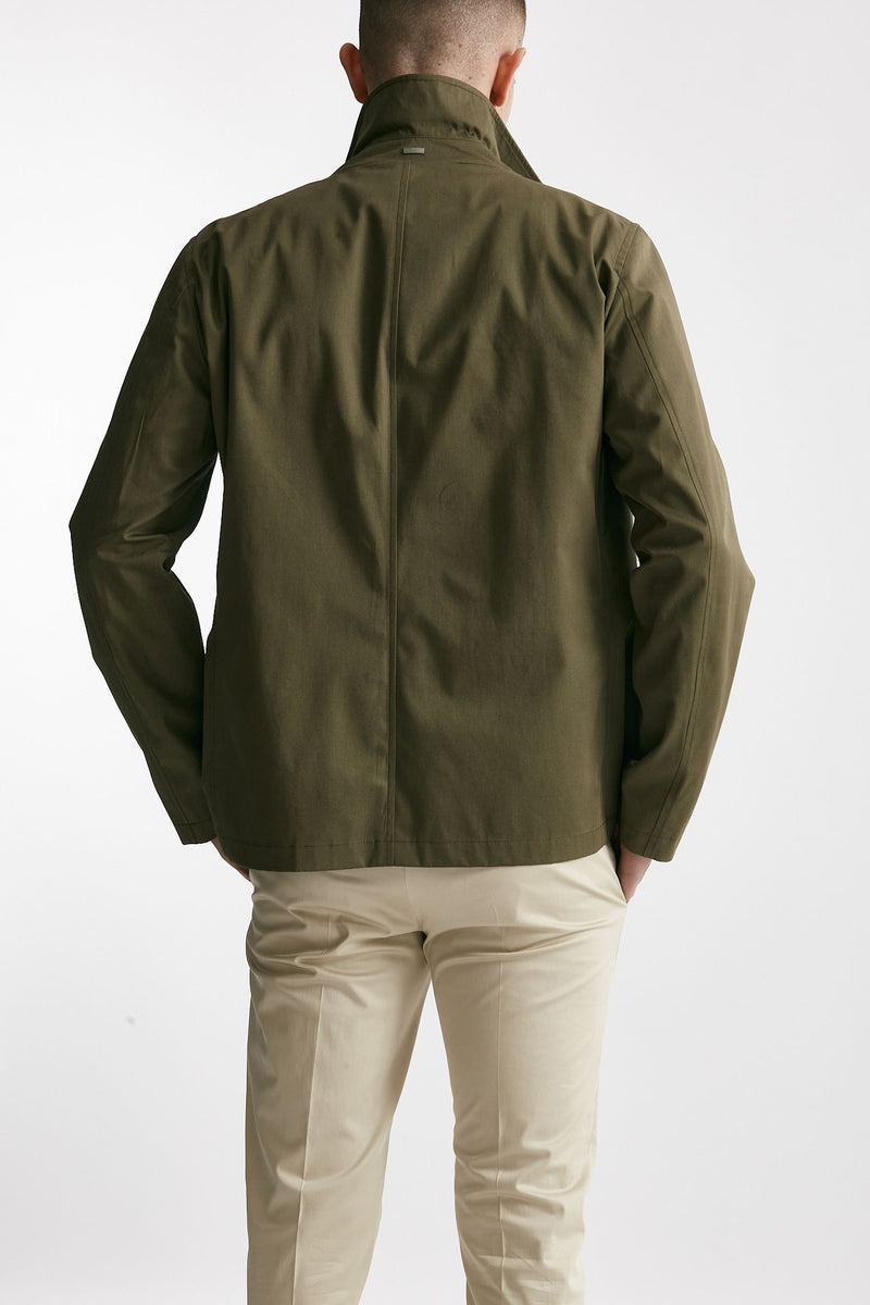 trench corto in cotone verde men Herno - 3