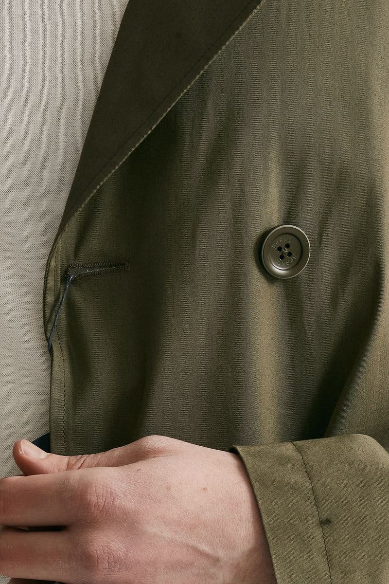 trench corto in cotone verde men Herno - 6