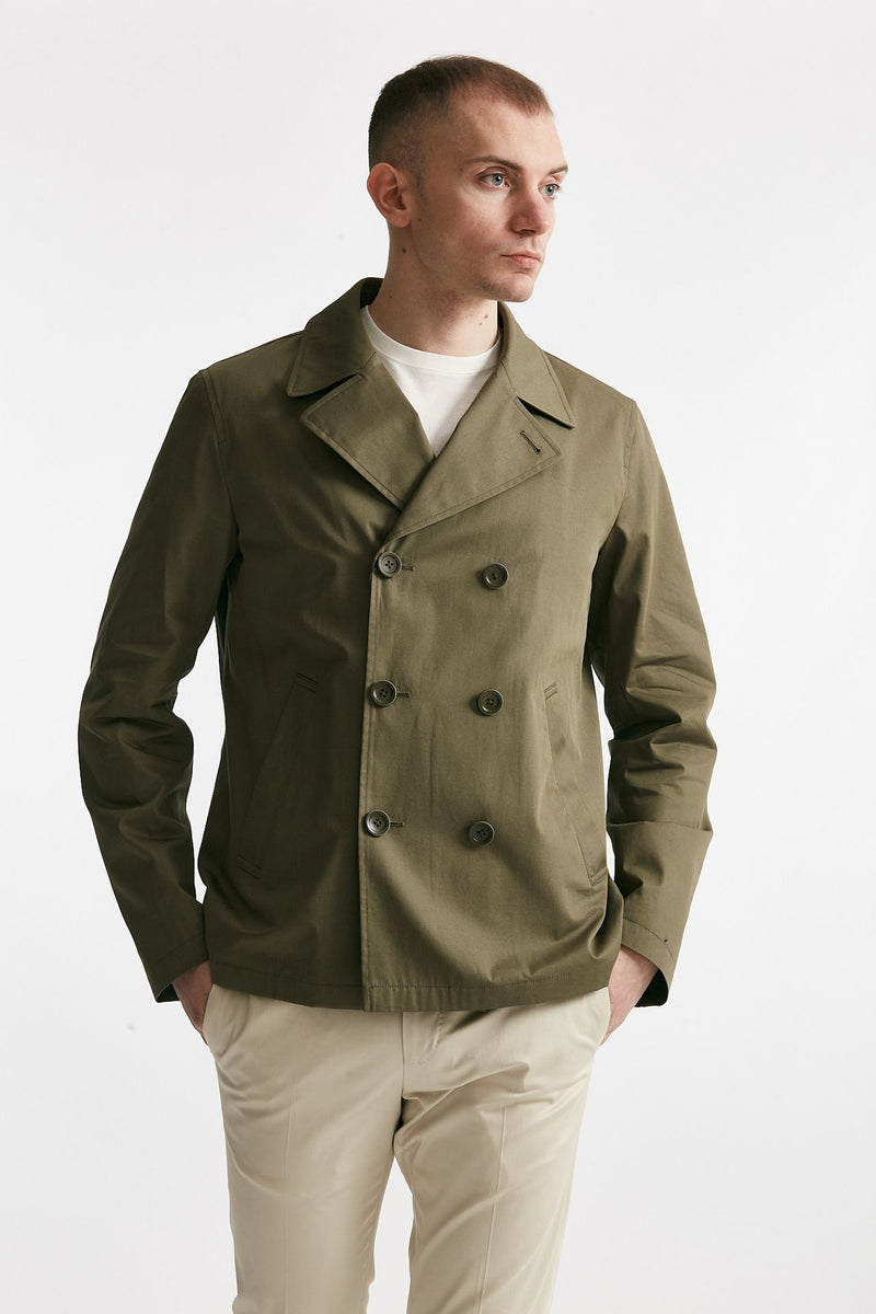 trench corto in cotone verde men Herno - 8