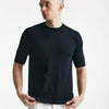t shirt in maglia cotone blu men Hosio - 6