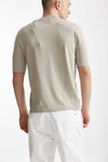 t shirt in maglia cotone grigio perla men Hosio - 3