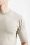t shirt in maglia cotone grigio perla men Hosio - 5