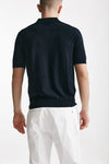 polo in cotone blu men Hosio - 3
