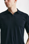 polo in cotone blu men Hosio - 5